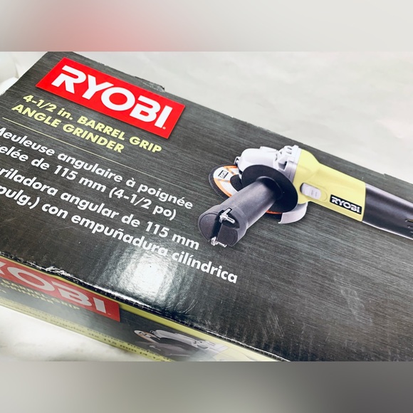 NEW Ryobi ANGLE GRINDER 5.5 Amp Corded 4-1/2 in. Angle Grinder AG4031G - Picture 1 of 5